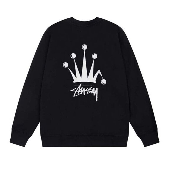 Men's Stussy Black Cotton Sweatshirt - Picture 1 of 7
